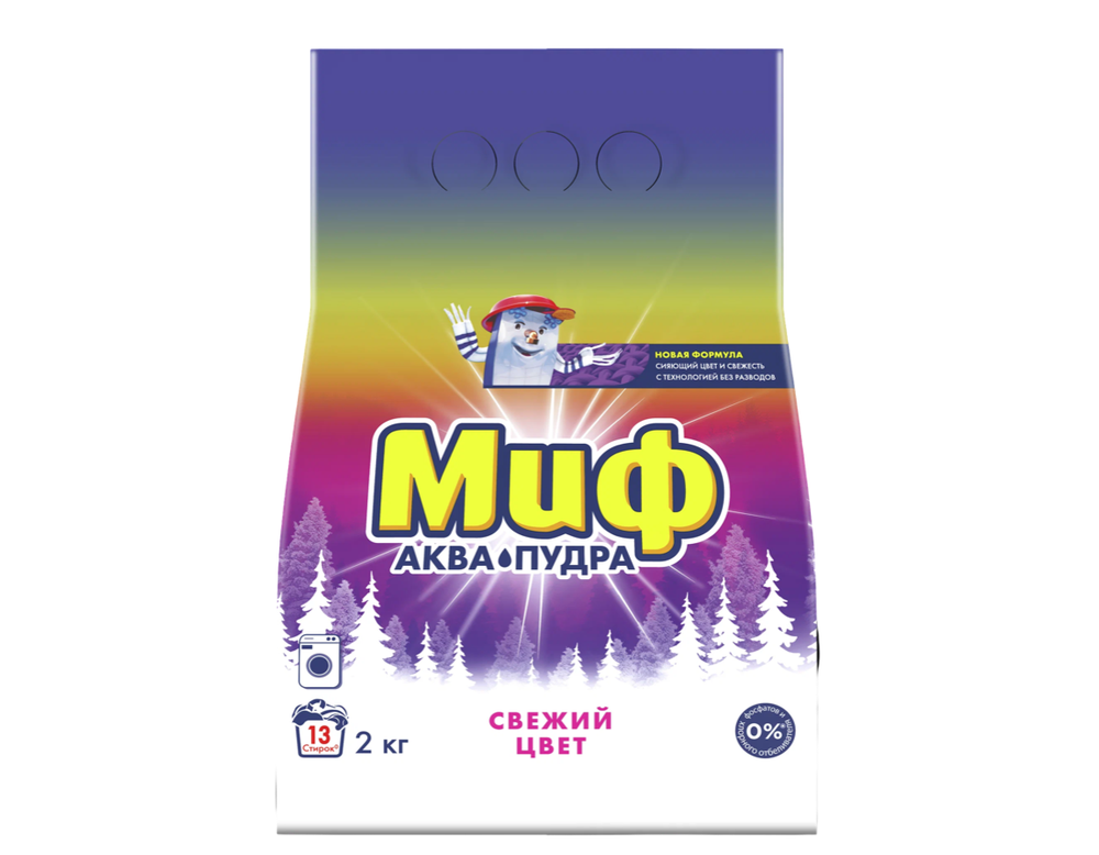 Порошок МИФ авт 3 в 1 смс свежий цвет 2 кг