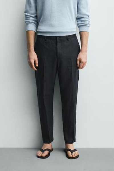 БРЮКИ КЛАССИЧЕСКОГО КРОЯ ИЗ 100% ЛЬНА — ZARA