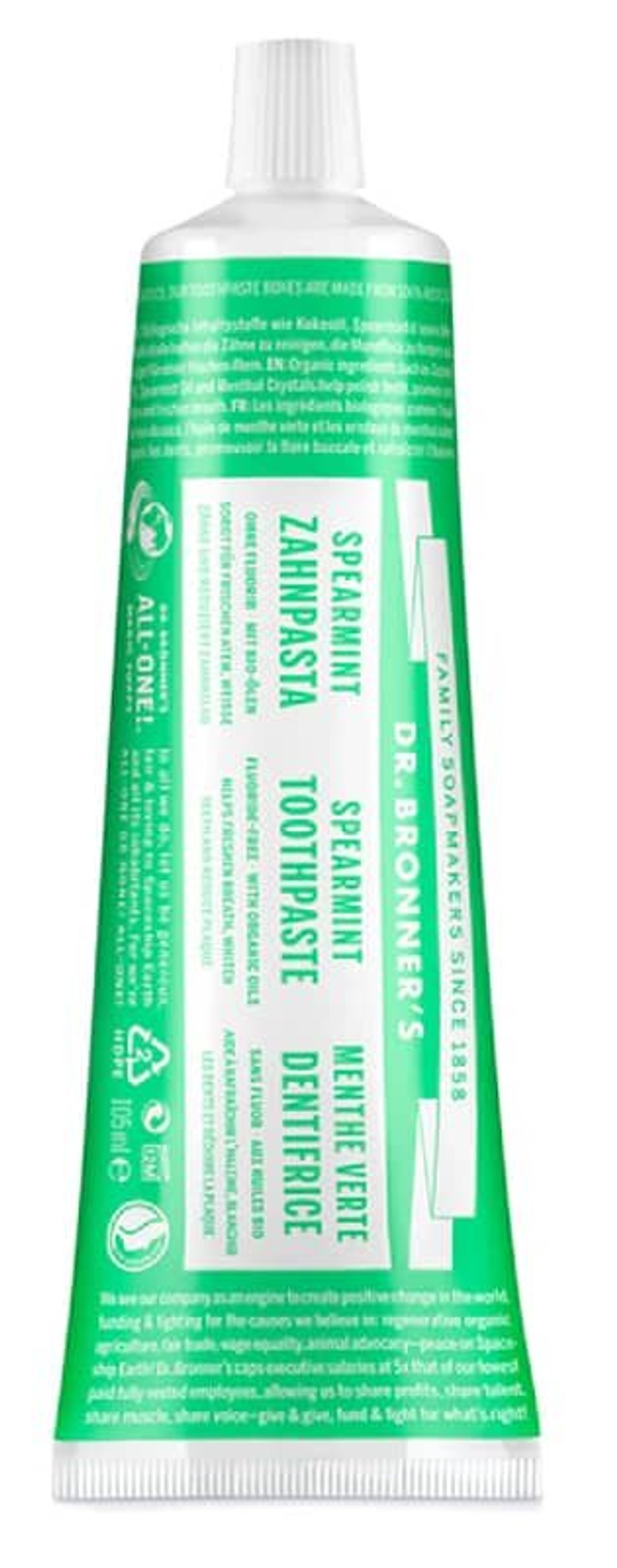 Зубная паста со вкусом мяты перечной Dr. Bronner’s, 105 мл