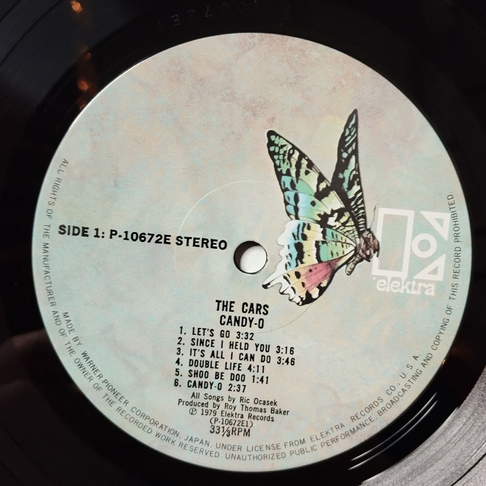 Винтажная виниловая пластинка LP The Cars Candy O (Japan 1979) (No Obi) Shoo Be Doo