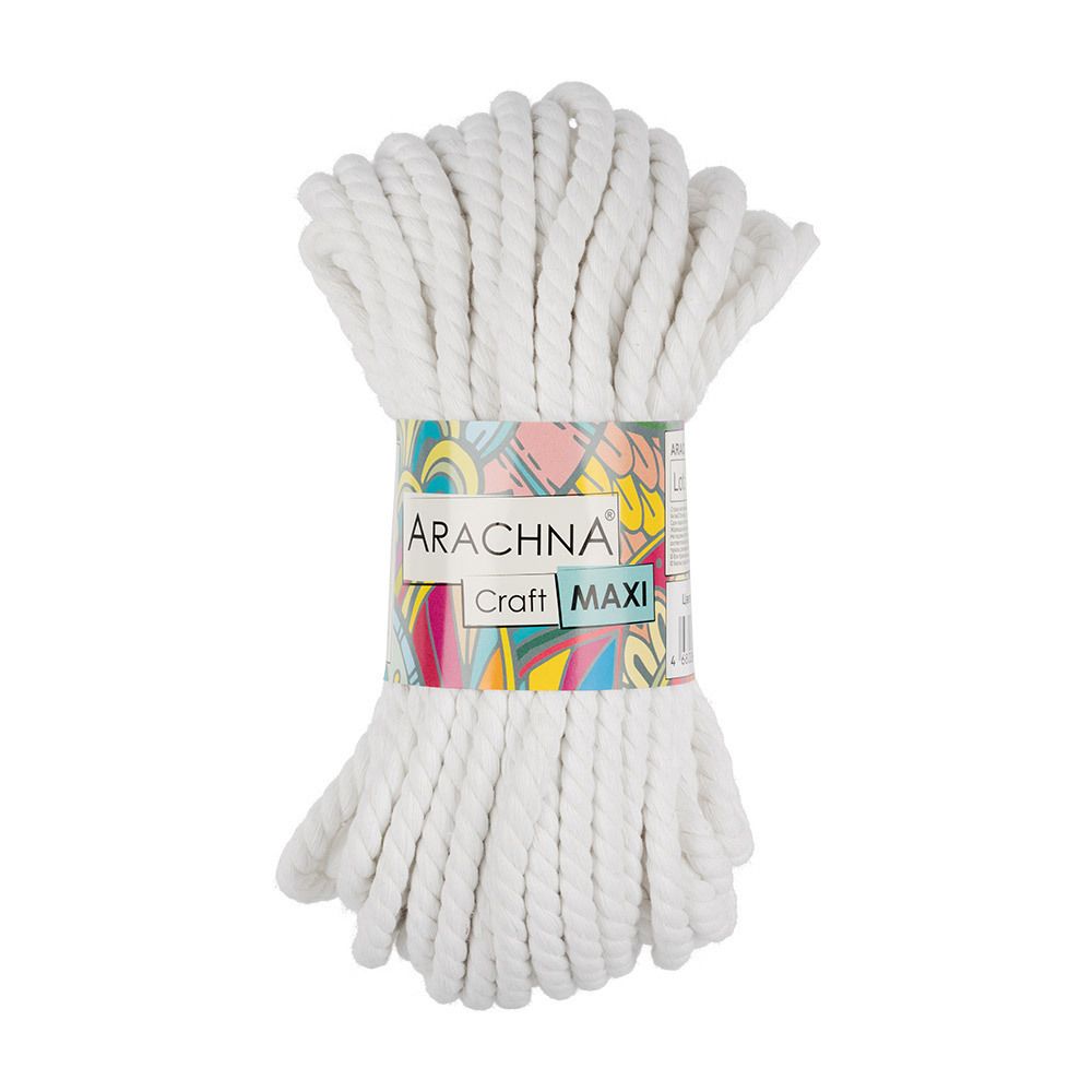 Пряжа Arachna Craft Maxi / уп.3 мот. по 268г, 15.24м, 02 белый Пряжа Arachna Craft Maxi / уп.3 мот. по 268г, 15.24м, 02 белый