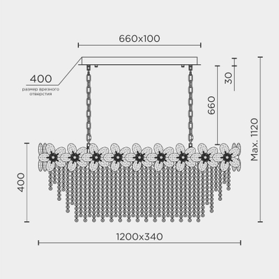 Подвесная люстра MODELUX ML.9521.1200 GD