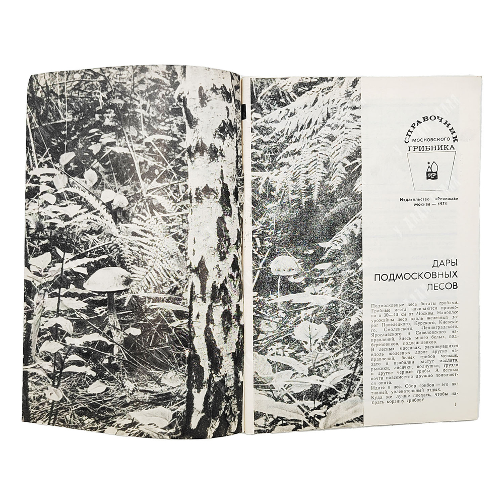 Справочник московского грибника. М. Издательство Реклама. 1971 г.