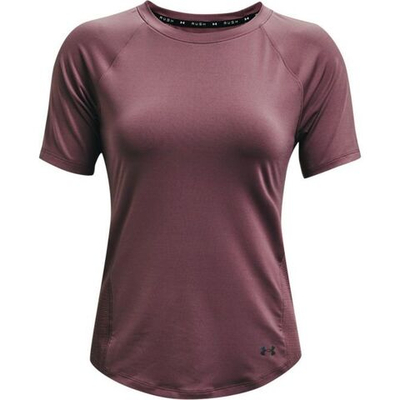 Женская теннисная футболка Under Armour Women's UA Rush HeatGear Mesh Short Sleeve - ash plum/metallic silver