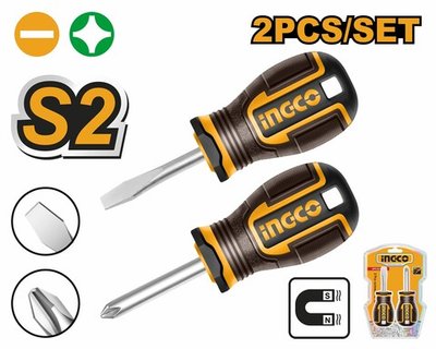 Набор отвëрток 38мм 2 шт. S2 SUPER INGCO HKSDS2228 INDUSTRIAL