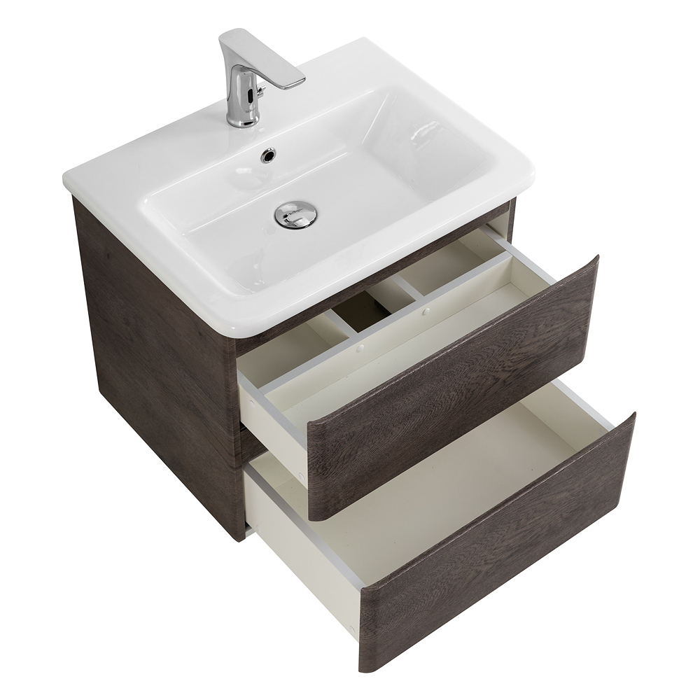 Тумба подвесная с керамической раковиной BelBagno ALBANO-CER-600-2C-SO-RNG
