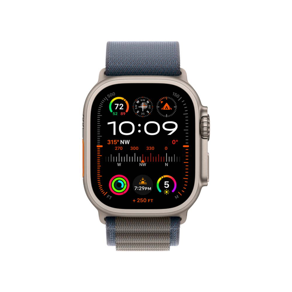 Apple Watch Ultra 2, 49 мм, GPS + Cellular, корпус из титана, ремешок Alpine синего цвета