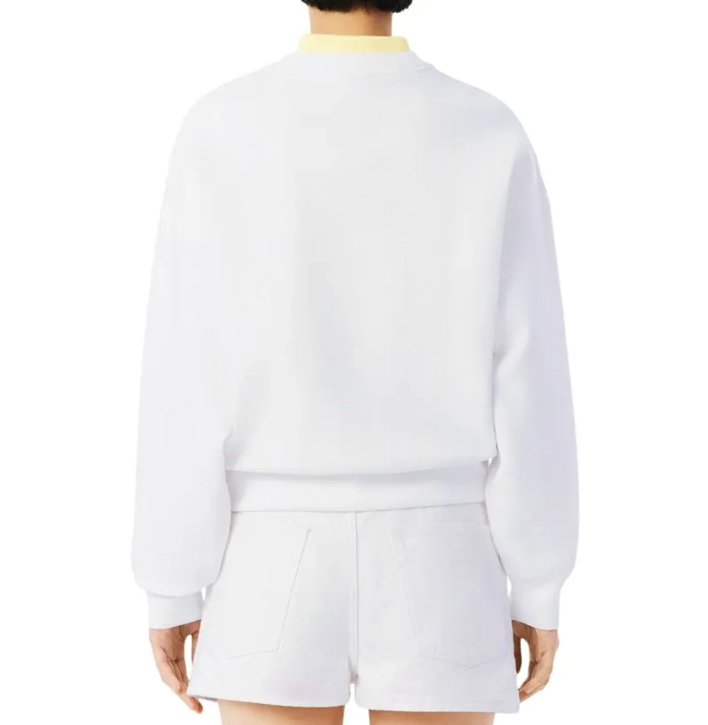 Женская теннисная куртка Lacoste Oversized Double Face Jersey - white
