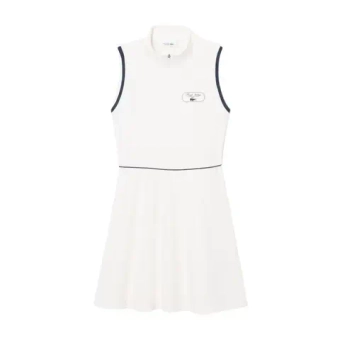 Теннисное платье Lacoste Ultra Dry Badge Accent Tennis Heritage - white/navy blue