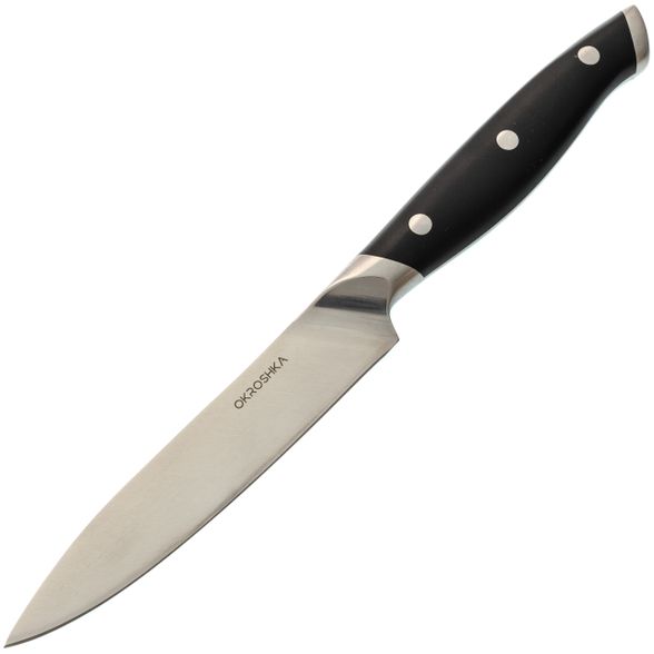Цена наНож кухонный универсальный Okroshka Tartar 10.7 см, сталь 5cr15mov, рукоять сталь/пластик