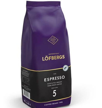 Кофе в зернах Lofbergs Espresso 1 кг (Швеция)
