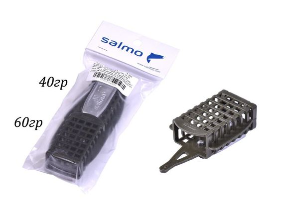 Кормушки фидер. Salmo FEEDER SQUARE съёмное дно 040г 60г 2шт. набор