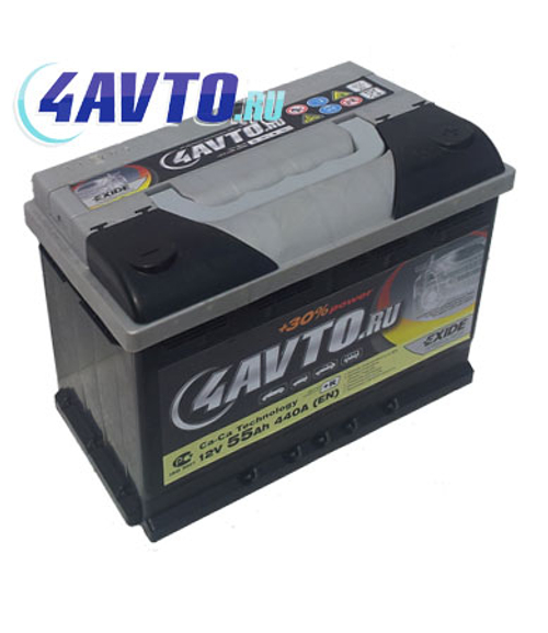 Купить Аккумулятор 6СТ-55 А.ч., о.п., R+, 4AVTO.RU