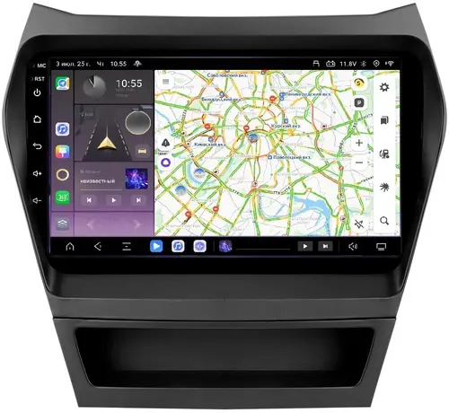 Магнитола для Hyundai Santa Fe 2012-2018 - Kuberg OL-9703 QLed, Android 13, Быстрейшая, CarPlay, SIM-слот