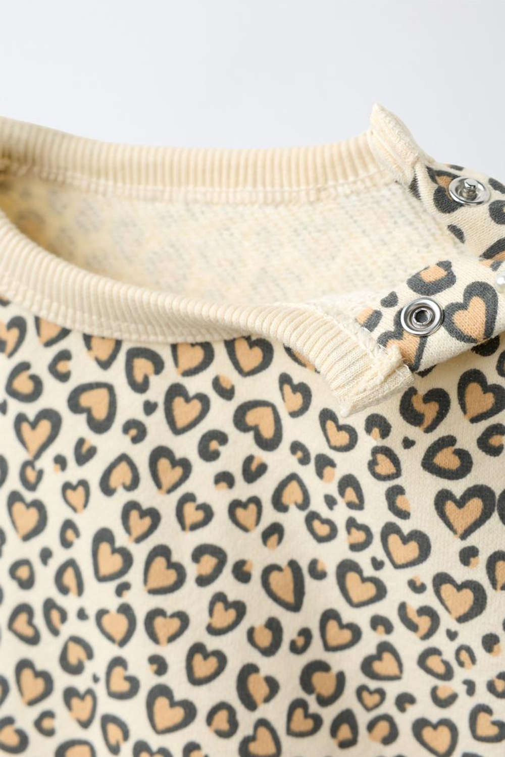 ZARA КОМПЛЕКТ ИЗ ТОЛСТОВКИ И ЛЕГИНСОВ С ПРИНТОМ ПОД ЛЕОПАРДА, СВЕТЛЫЙ ЖЕЛТО-КОРИЧНЕВЫЙ