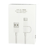 Usb Кабель-зарядка 2в1 Xiaomi Type-C/Micro-USB 30см SJX01ZM белый