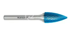 Борфреза твердосплавная Karnasch форма G, 3х6х3х38 мм, насечка HP-4, покрытие Blue-Tec, арт. 11.5062-010
