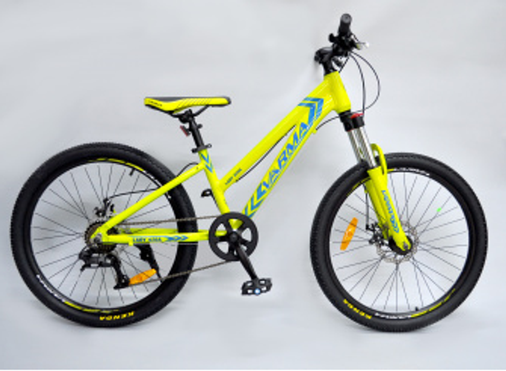 Велосипед 24" Varma LADY 420A, р.12, Жёлтый, 7ск ал.