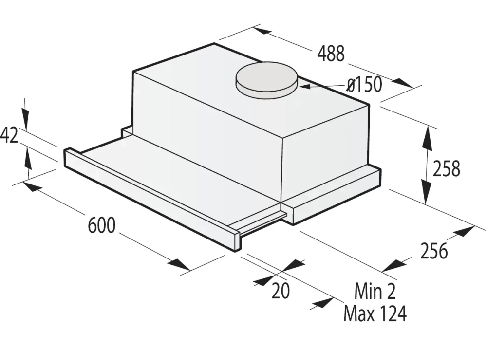 Встраиваемая вытяжка Gorenje TH606E7B