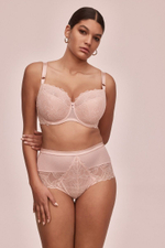 Кружевной бюстгальтер Glow с шитыми чашками plus size (Размер: 90F) (Цвет: пудровый)