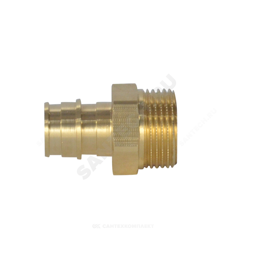Муфта для PE-X труб радиальная латунь Дн 25х3/4" НР РОС