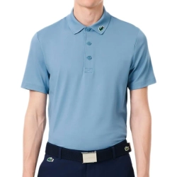 Мужское теннисное поло Lacoste Ultra Dry Stretch Golf - grayish blue