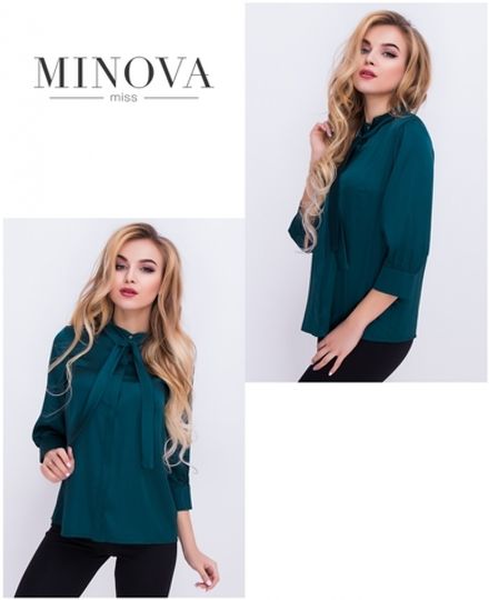 Блуза 8570-темно-зеленый Minova
