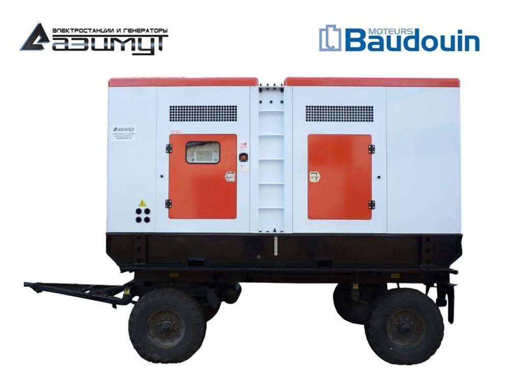 Дизельный генератор Азимут ЭД-300-Т400-1РКМ9 Baudouin на шасси в кожухе