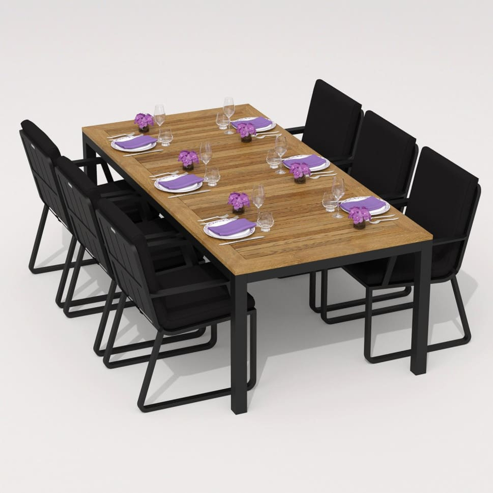 Стул Ideal Patio АЛЬБА черный - каркас карбон
