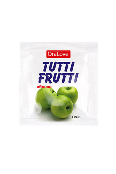 Съедобная гель-смазка Tutti-Frutti со вкусом яблока 4 г