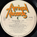 Village People ‎– Live And Sleazy 2LP (Швеция 1979г.)