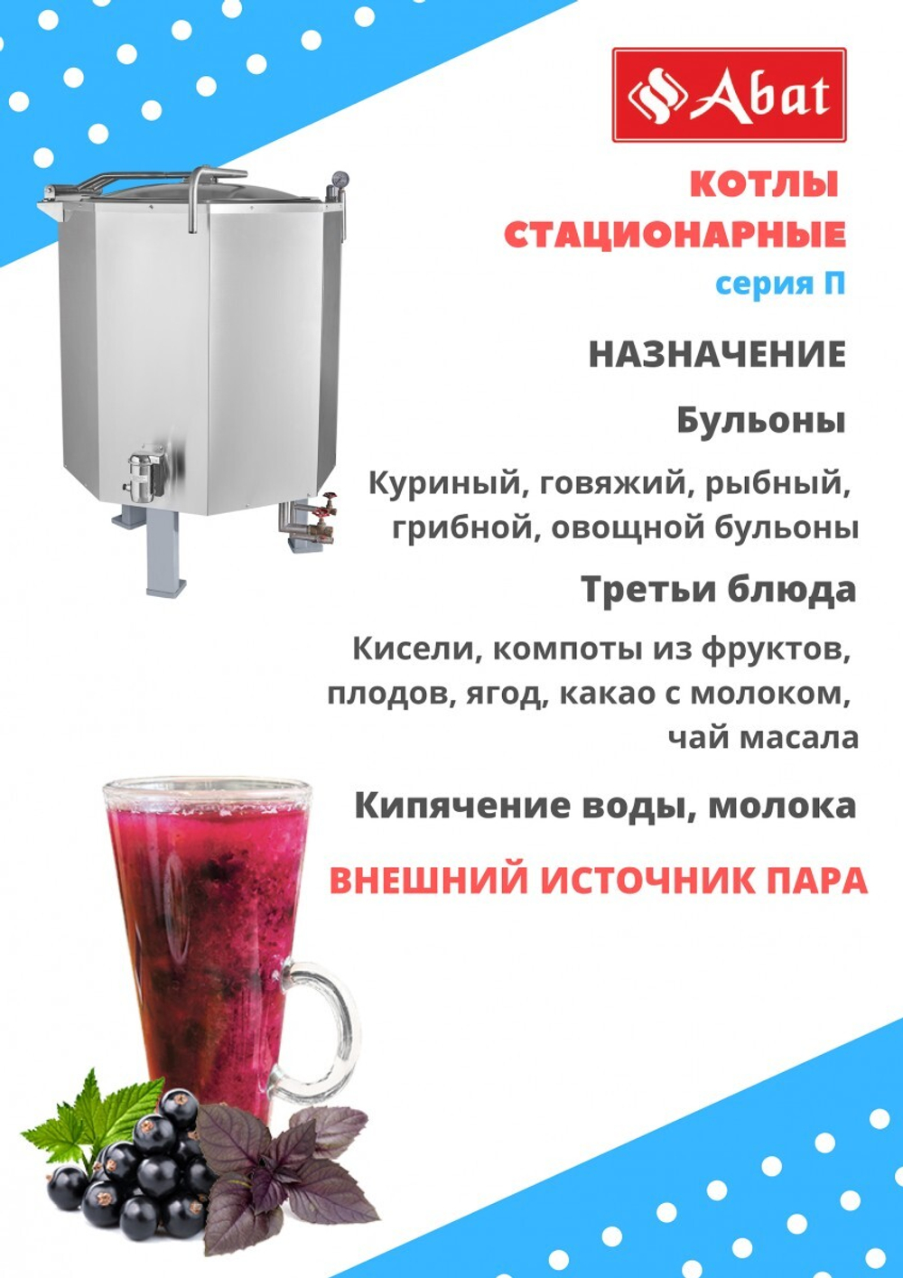 Котел пищеварочный КПЭМ-250П (паровой)