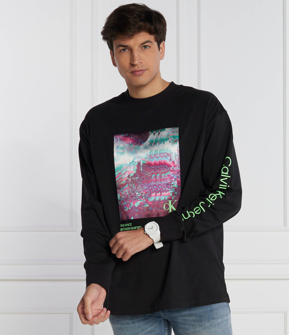 Худи HYPER REAL LANDSCAPE LS CALVIN KLEIN JEANS - черный(J30J324154)