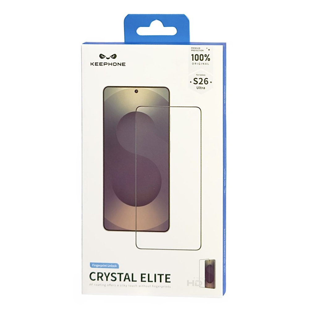 Защитное стекло Samsung S26 Ultra Keephone 3D Full Crystal Elite прозрачное