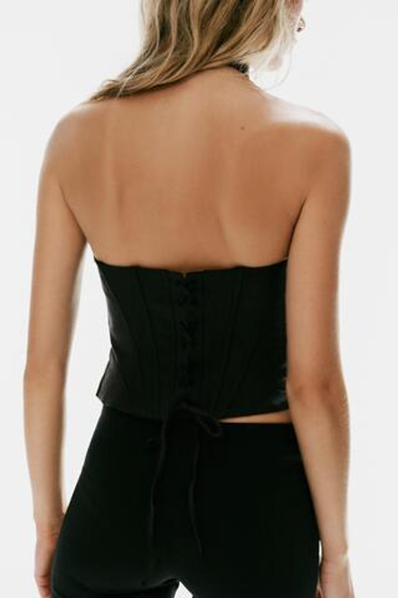 ZARA ТОП-КОРСЕТ, ЧЕРНЫЙ