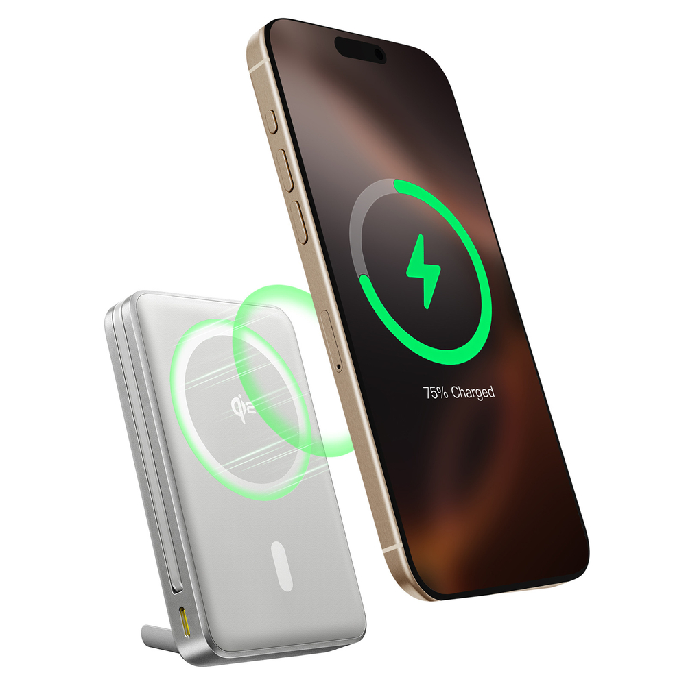 Внешний аккумулятор + Беспроводная зарядка Baseus Nomos Qi2 3-in-1 Kickstand Magnetic 2C+Qi2 10000mAh 45W (MagSafe)