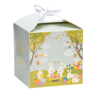 Коробка складная "Светлой пасхи Зайцы!", 10 х 10 х 10 см