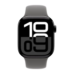 Умные часы Apple Watch Series 10 GPS, 42mm, Jet Black Aluminium Case with Sport Band M/L, Stone Gray (Черный)
