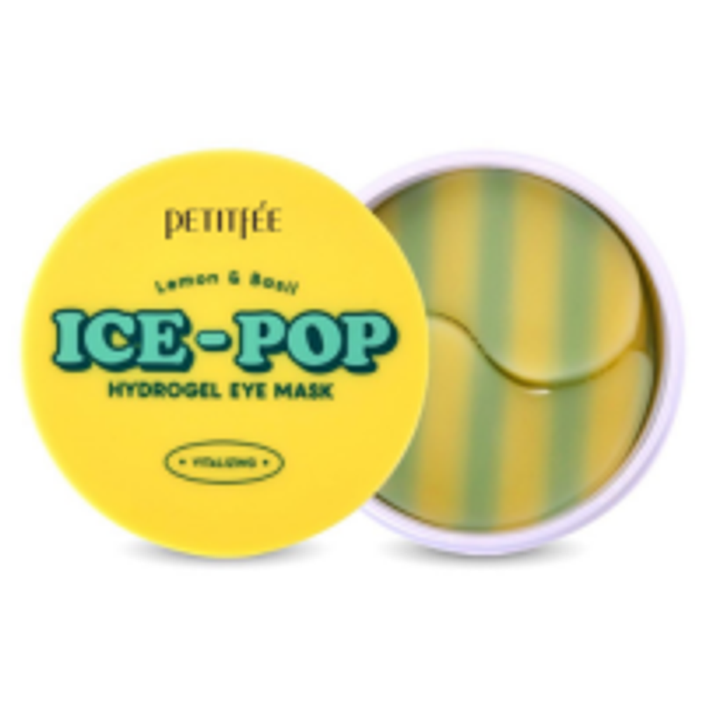 Патчи гидрогелевые с лимоном и базиликом  Petitfee Lemon&basil ice-pop hydro gel eye mask, 60 шт