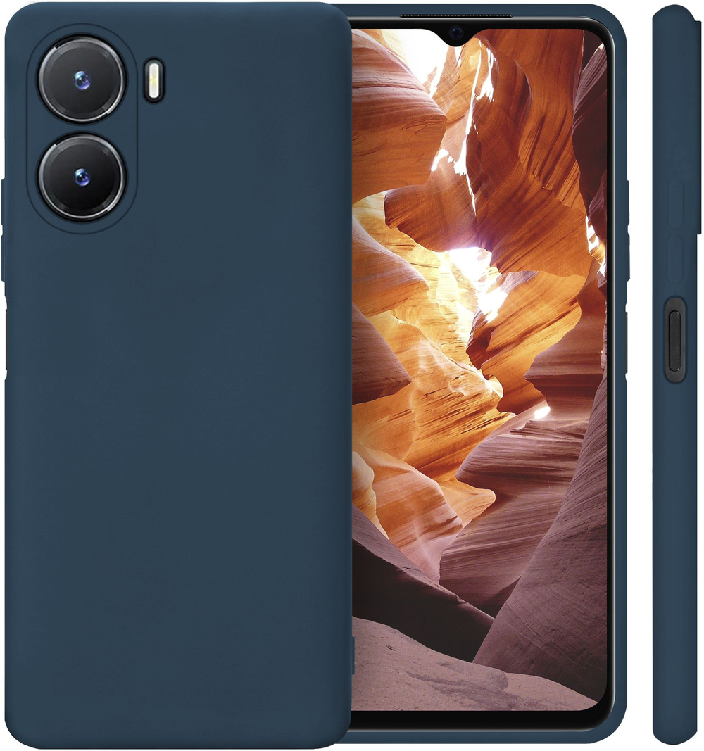 Мягкий Soft Touch чехол из силикона для VIVO Y35 5G с бархатной подкладкой