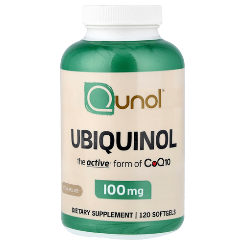 Qunol, Убихинол, 100 мг, 120 мягких таблеток