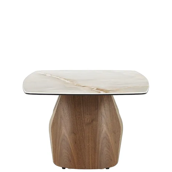 Журнальный столик Shelf, 120х70х43см, глянцевая керамика Toscane, натуральный шпон ореха