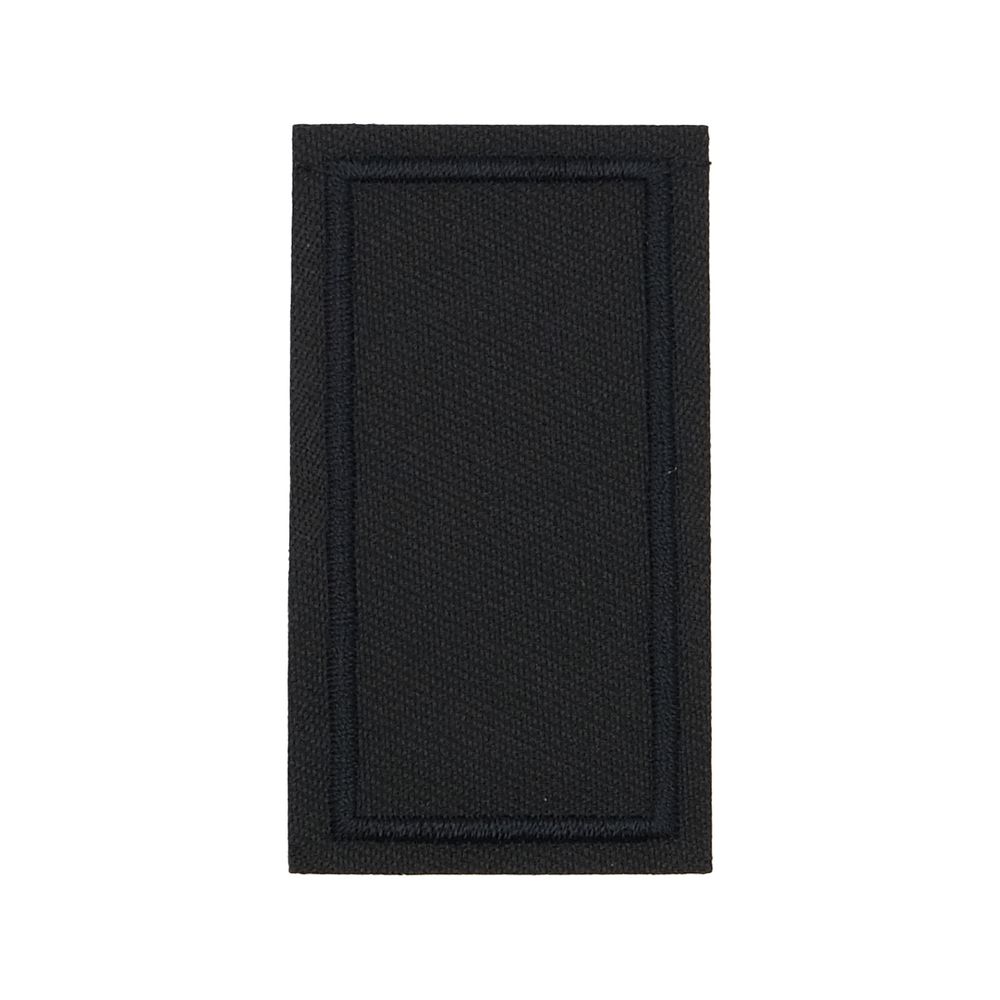 Заплатка термоклеевая прямоугольная, джинс, 65х35 мм (черный (black)), LA429, 2 шт
