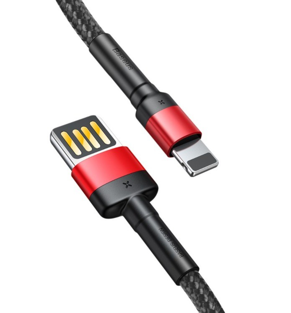Usb Кабель-зарядка Lightning Baseus Cafule 1м CALKLF-G91 чёрно-красный