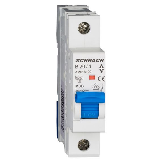 Автоматический выключатель Schrack Technik 1P B 20A 6kA Amparo AM618120--