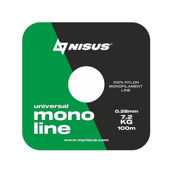 Леска MONOLINE Green 0,28mm/100m Nylon Nisus (N-MG-028-100)