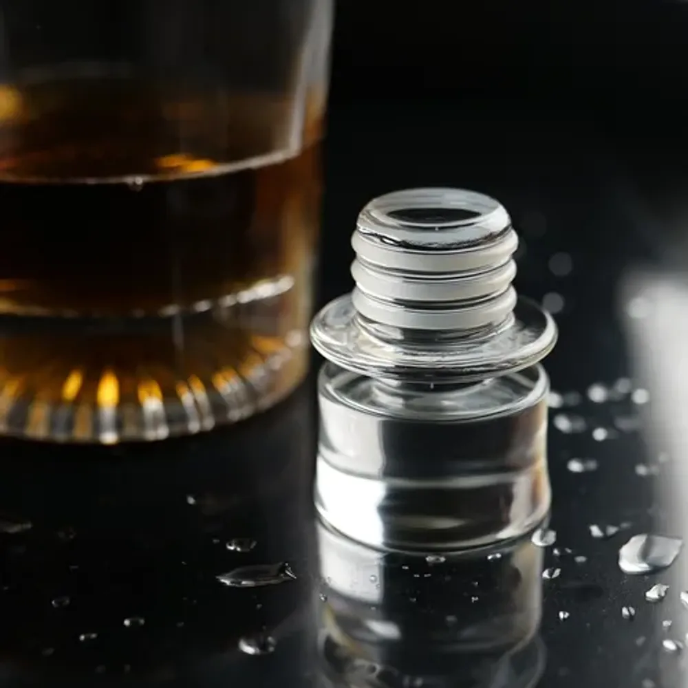 Графин 0,75 л штоф с крышкой Shell h21 см d 10,5 см стекло P.L. - BarWare [1]