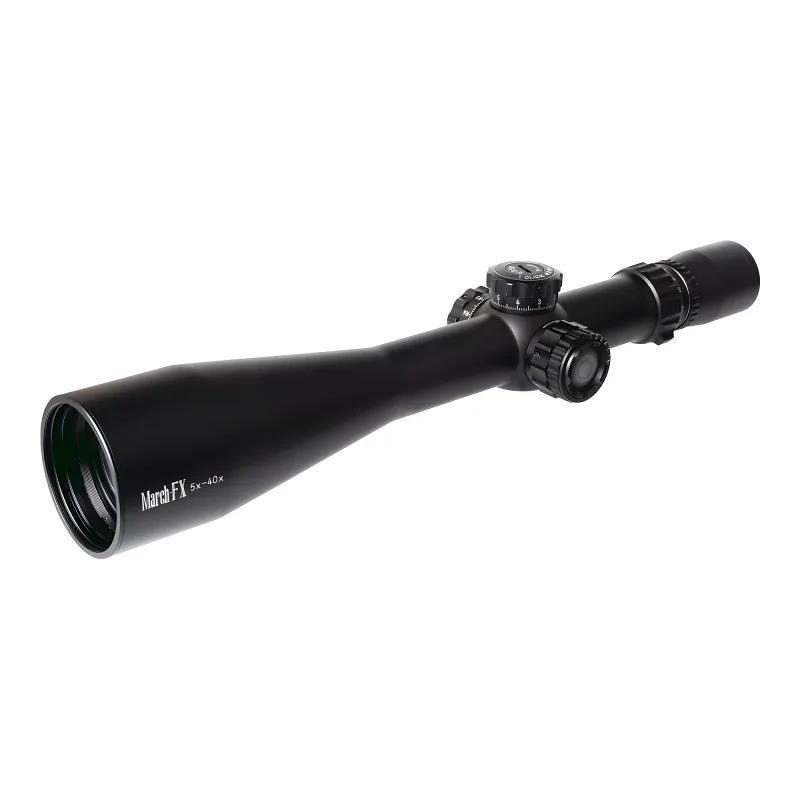 Прицел March-FX 5-40x56 FML-1 FFP, подсветка, 0.1Mil - вид спереди в три четверти