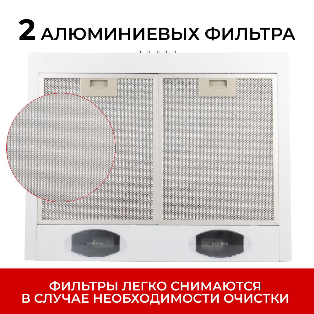Кухонная вытяжка MACBI DMV DMV 60 WHITE Белая 60см 650 м/3 купольная