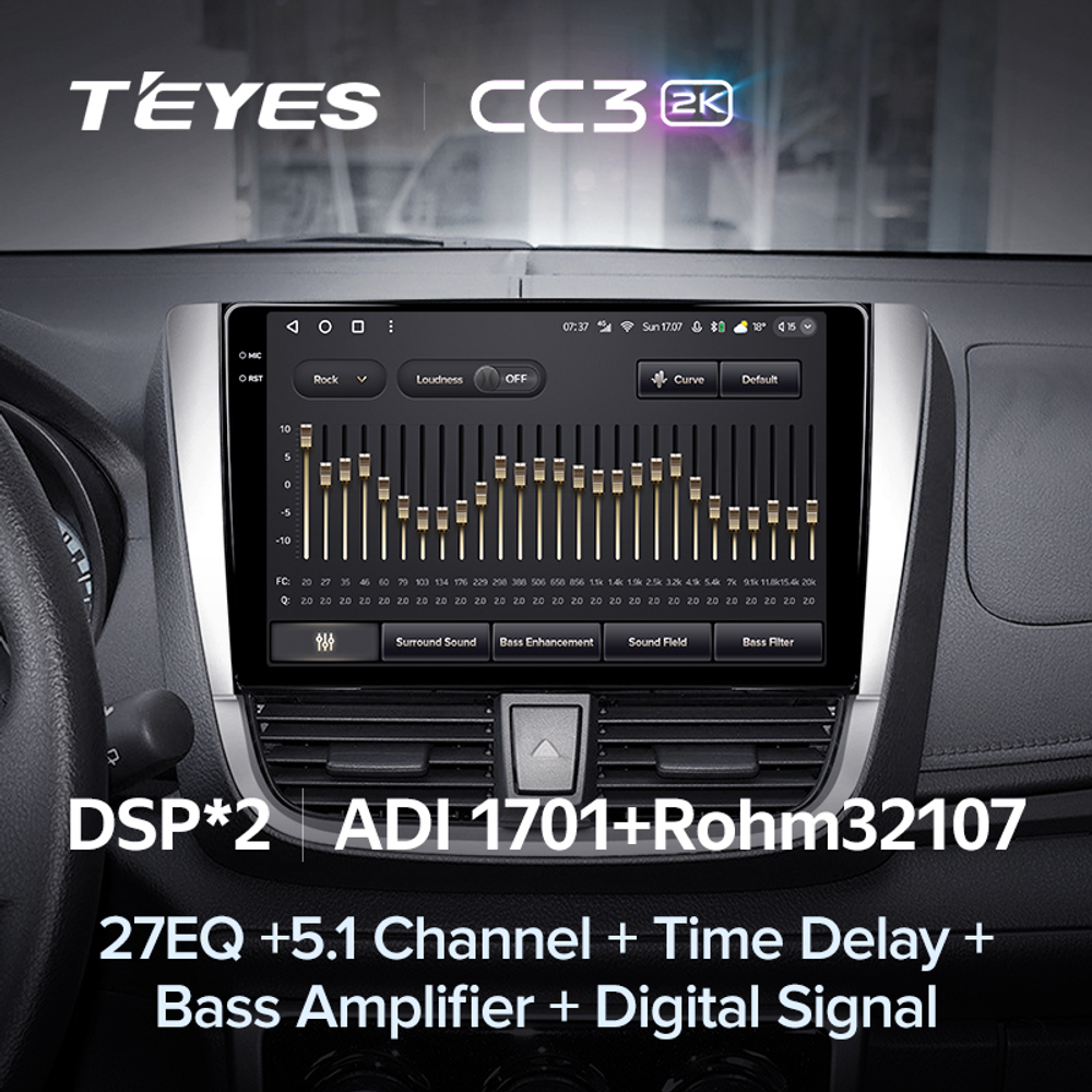 Teyes CC3 2K 10,2"для Toyota Vios, Yaris L 2016-2019